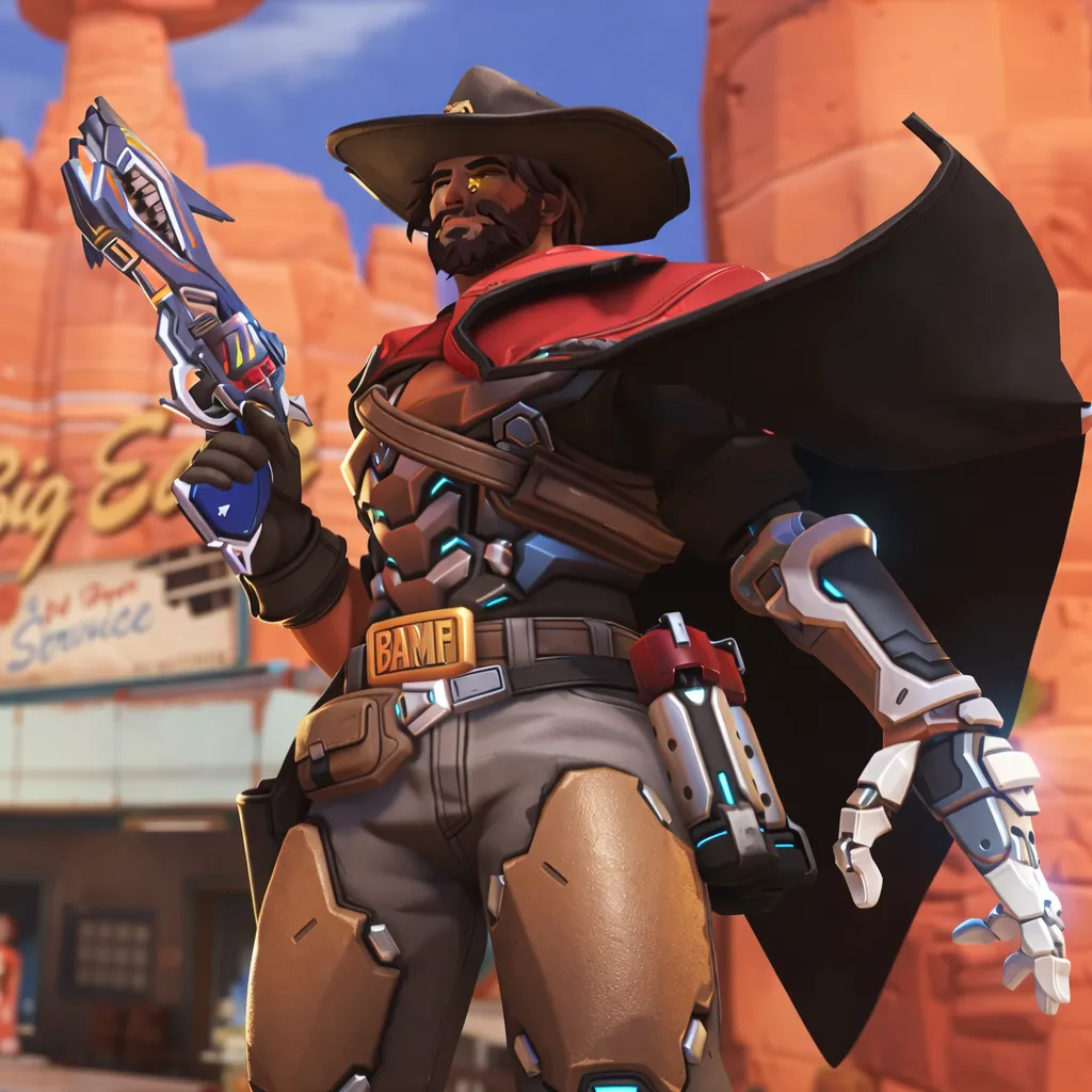 Overwatch 2: ชุดสกินอาวุธระดับเหนือชั้นครบชุดของแคสซิดี้